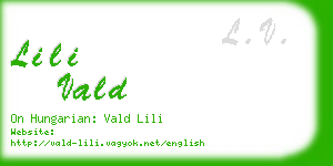 lili vald business card